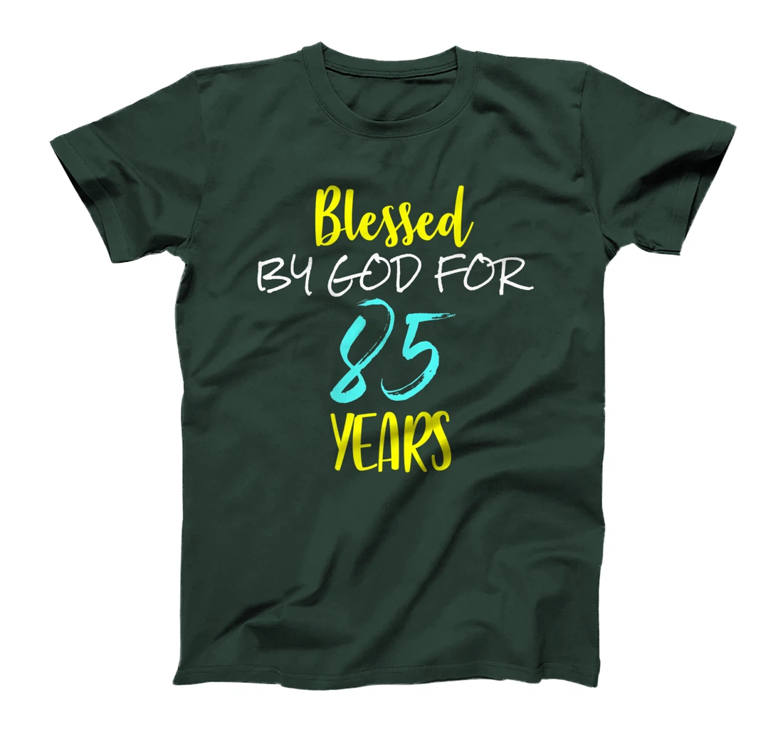 Blessed By God For 85 Years Happy 85th Birthday Gift Premium T-Shirt