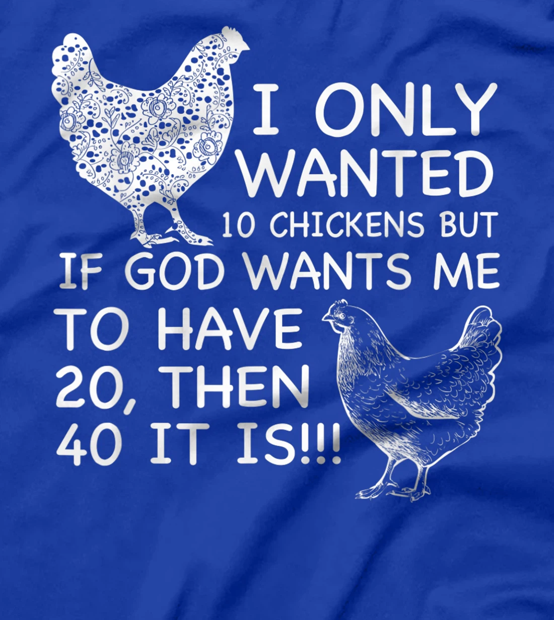 I Only Wanted 10 Chickens But If God Wants Me To Have 20 T-Shirt
