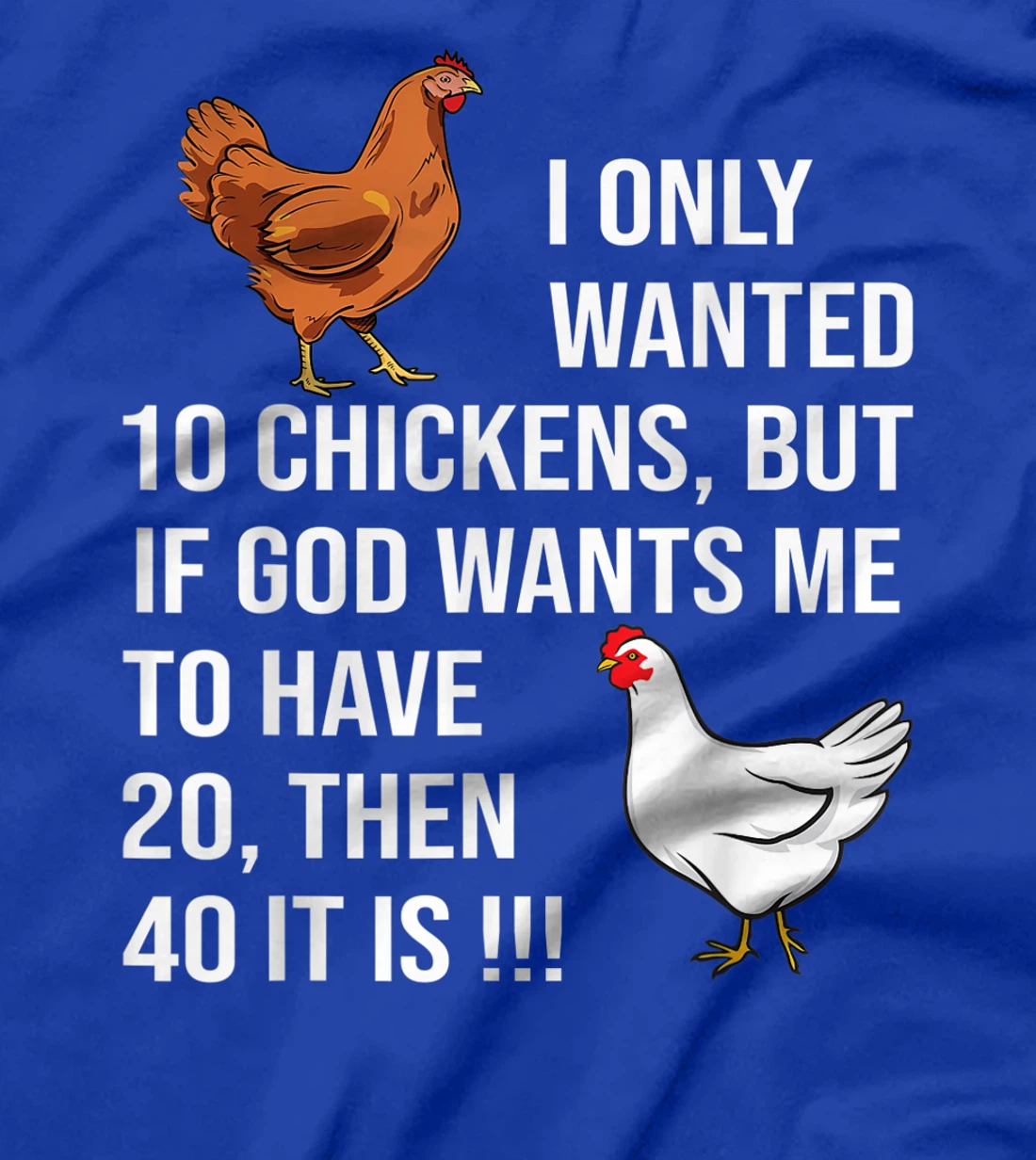I Only Wanted 10 Chickens But If God Wants Me To Have 20 T-Shirt