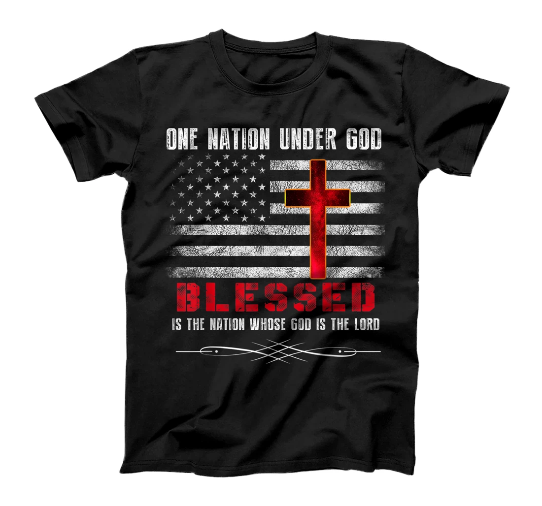 Patriotic Christian Tshirts "Blessed" One Nation Under God T-Shirt