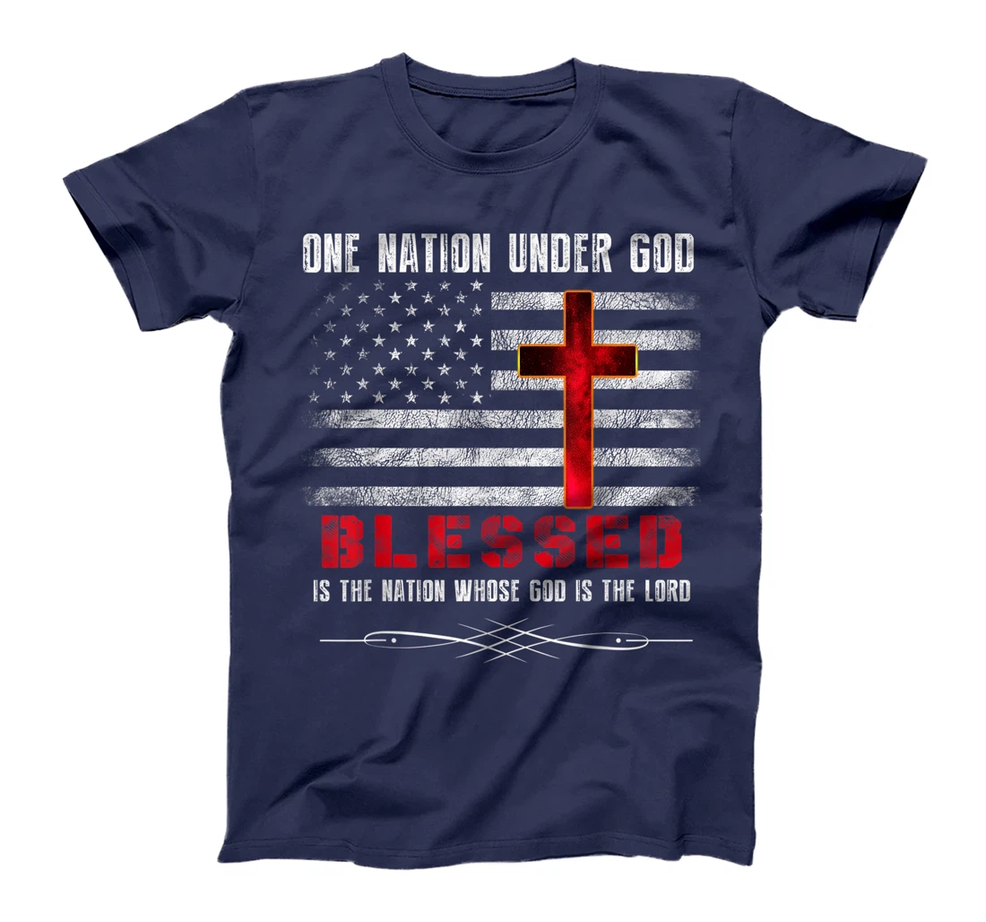 Patriotic Christian Tshirts "Blessed" One Nation Under God T-Shirt