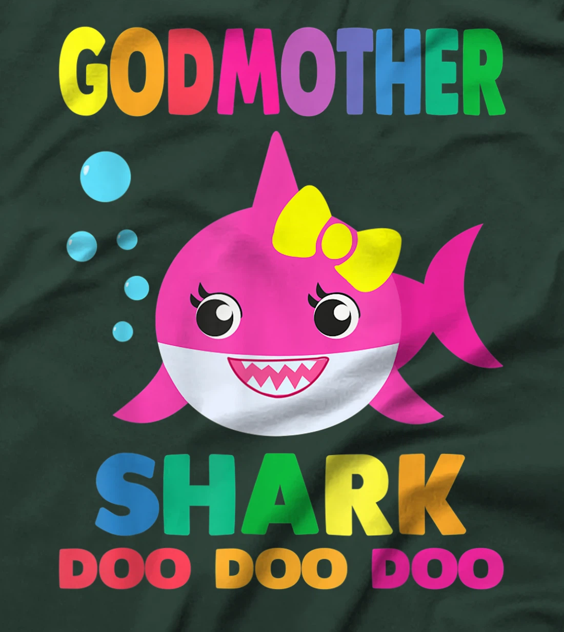 Godmother Shark T-Shirt Doo Doo Funny Baby Mommy Kids T-Shirt