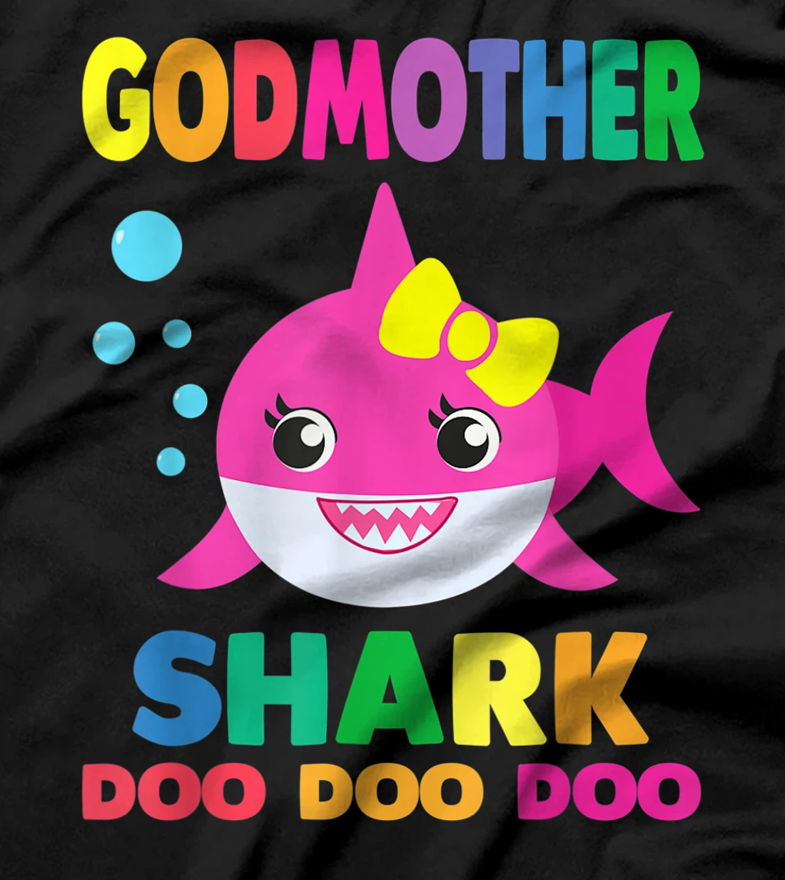 Godmother Shark T-Shirt Doo Doo Funny Baby Mommy Kids T-Shirt