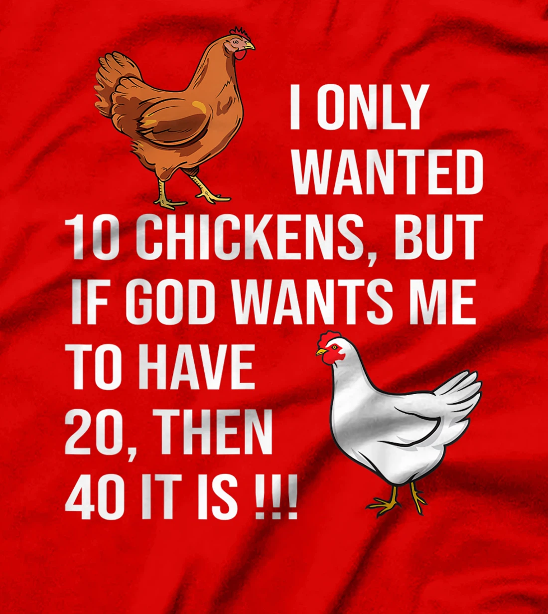 I Only Wanted 10 Chickens But If God Wants Me To Have 20 T-Shirt