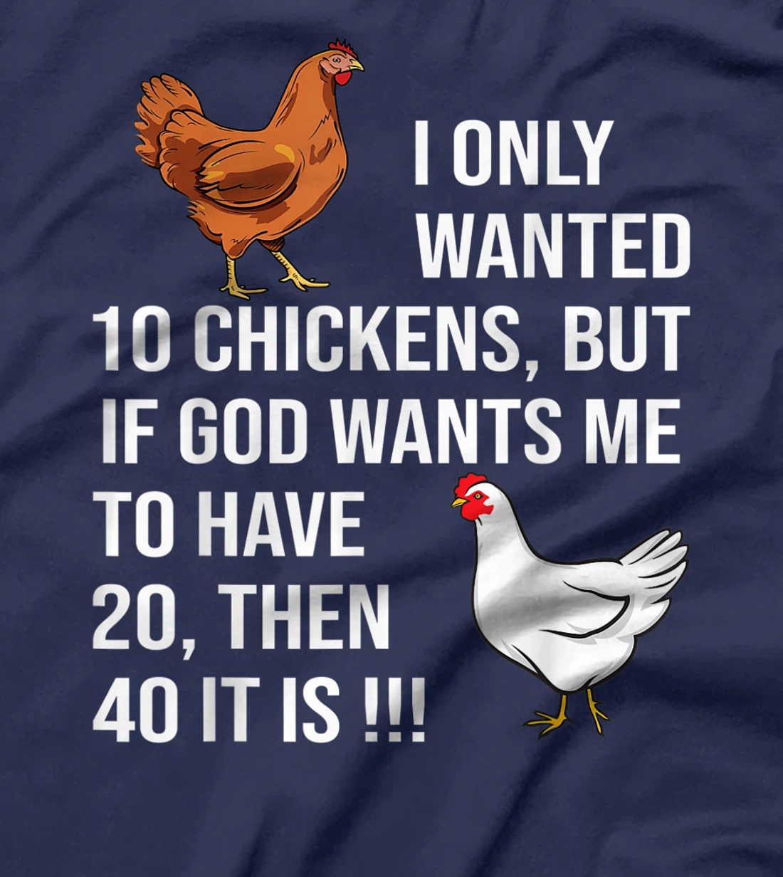 I Only Wanted 10 Chickens But If God Wants Me To Have 20 T-Shirt