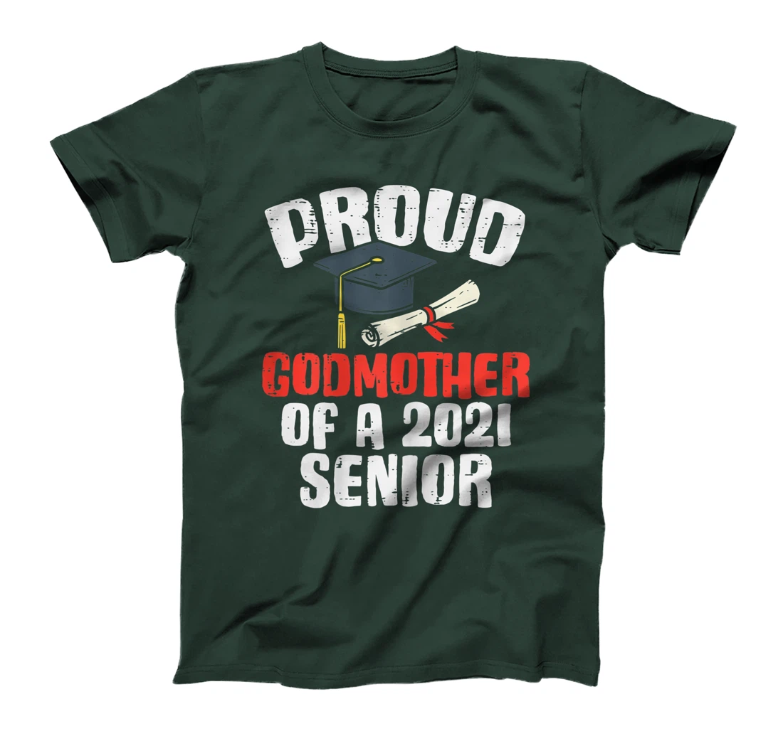 Womens Proud Godmother 2021 Senior Graduate Graduation Women T-Shirt