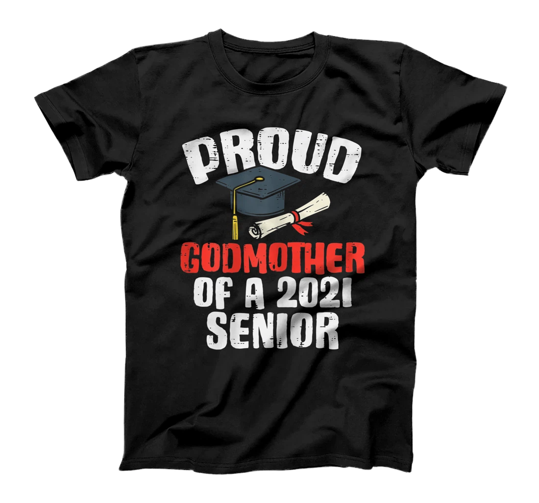 Womens Proud Godmother 2021 Senior Graduate Graduation Women T-Shirt