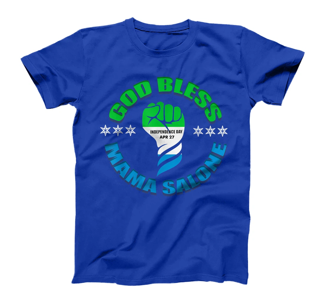 God Bless Mama Salone, Independence, Sierra Leone flag T-Shirt