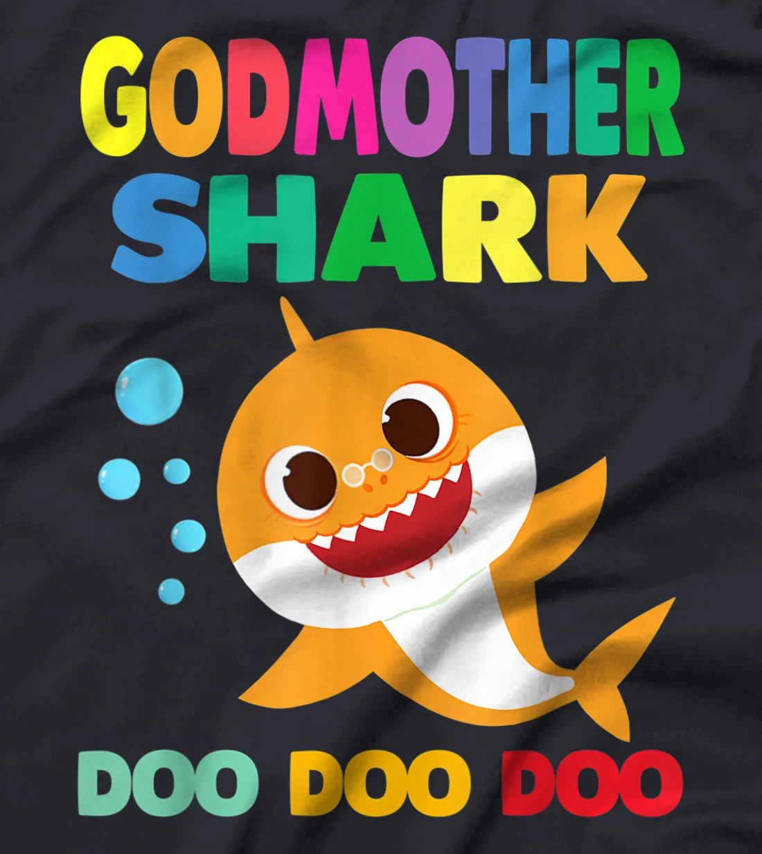 Godmother Shark T-Shirt Doo Doo Funny Baby Mommy Kids T-Shirt