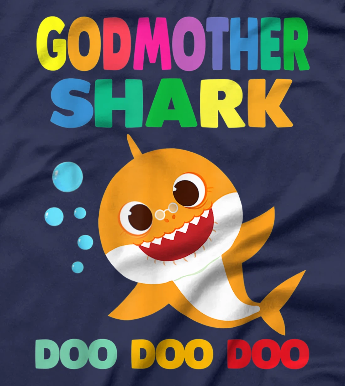 Godmother Shark T-Shirt Doo Doo Funny Baby Mommy Kids T-Shirt
