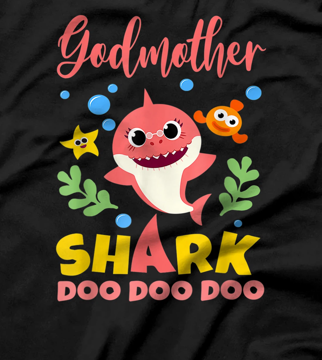Godmother Shark T-Shirt Doo Doo Funny Baby Mommy Kids T-Shirt