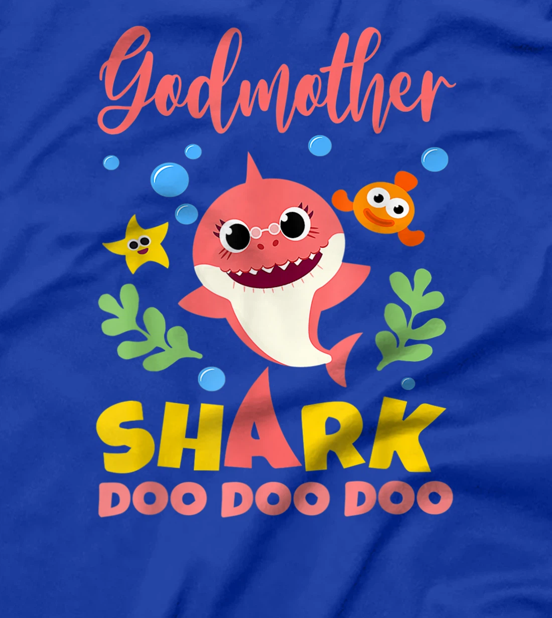 Godmother Shark T-Shirt Doo Doo Funny Baby Mommy Kids T-Shirt