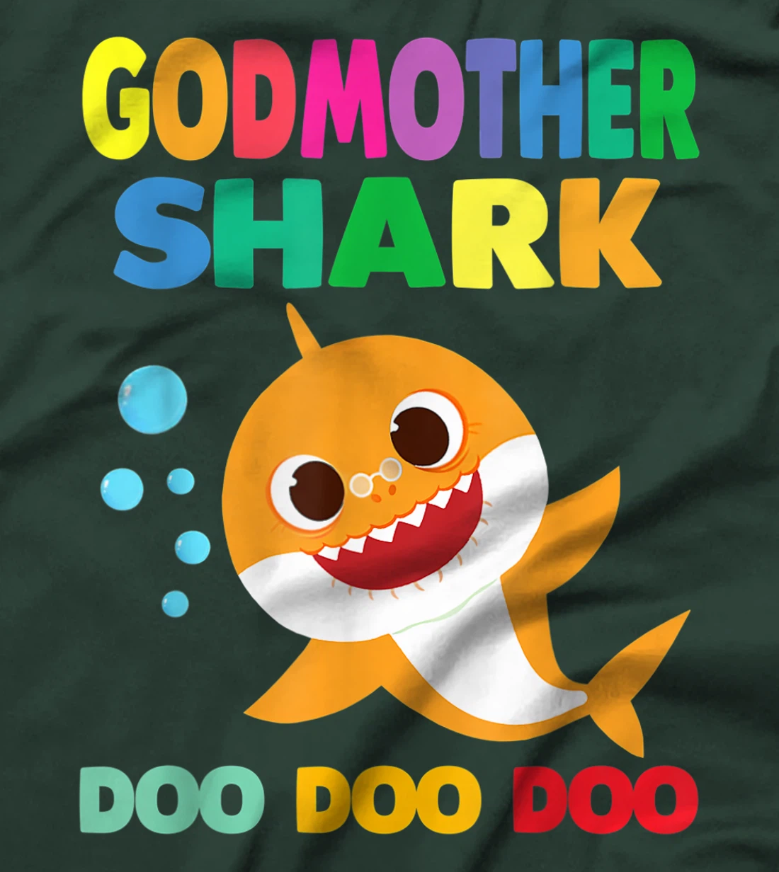 Godmother Shark T-Shirt Doo Doo Funny Baby Mommy Kids T-Shirt