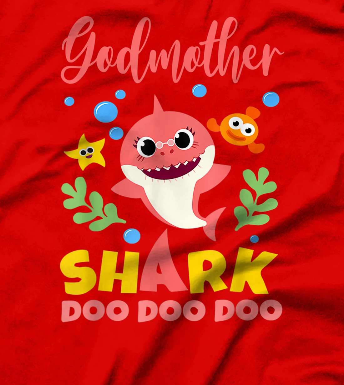 Godmother Shark T-Shirt Doo Doo Funny Baby Mommy Kids T-Shirt