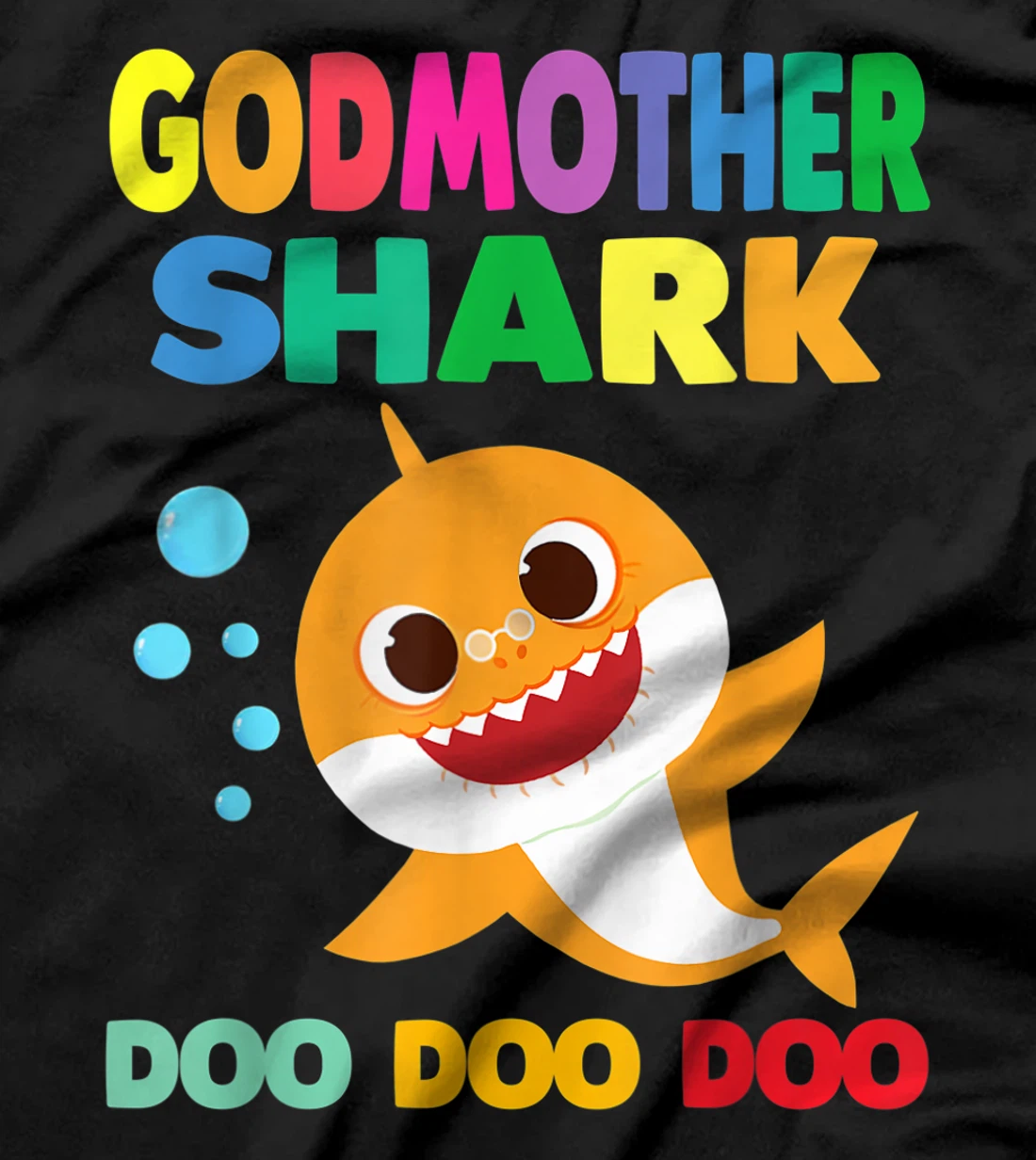 Godmother Shark T-Shirt Doo Doo Funny Baby Mommy Kids T-Shirt