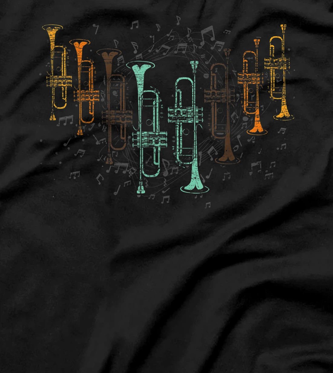 Marching Band Trumpet Player Retro Trumpet T-Shirt