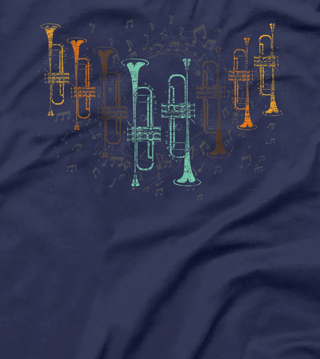 Marching Band Trumpet Player Retro Trumpet T-Shirt