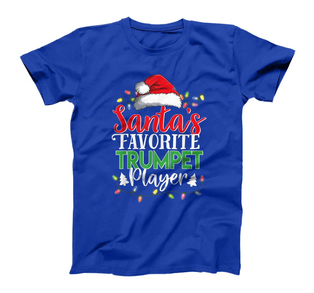 Santa's Favorite Trumpet Player Christmas Funny Gift T-Shirt