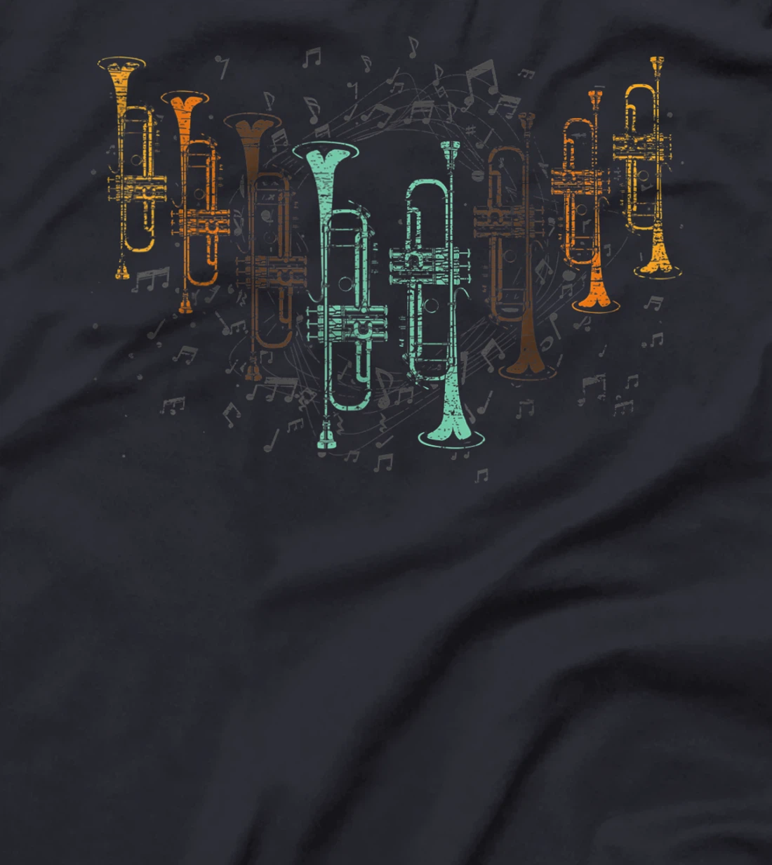 Marching Band Trumpet Player Retro Trumpet T-Shirt