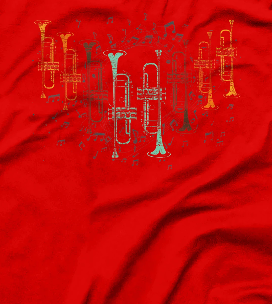 Marching Band Trumpet Player Retro Trumpet T-Shirt