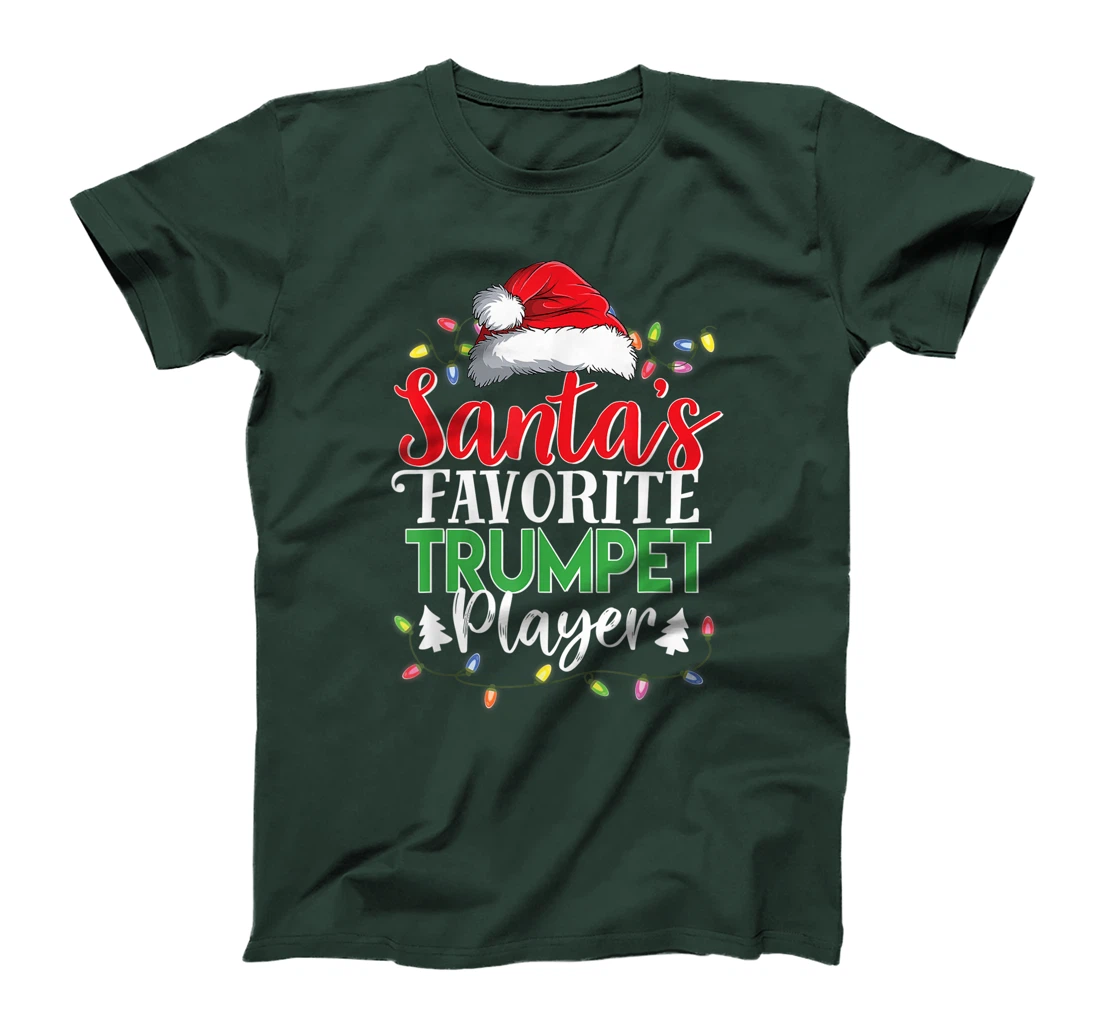 Santa's Favorite Trumpet Player Christmas Funny Gift T-Shirt