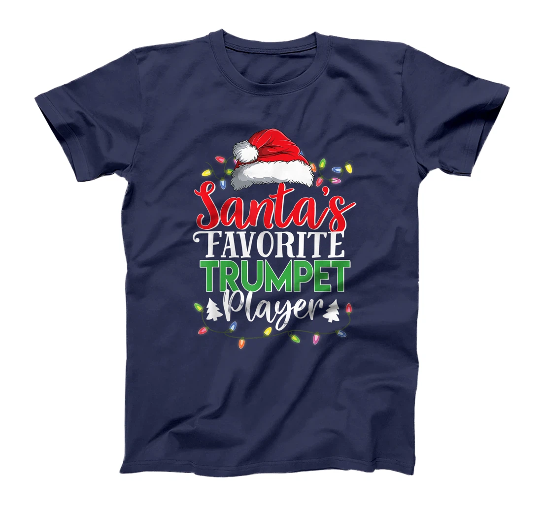 Santa's Favorite Trumpet Player Christmas Funny Gift T-Shirt