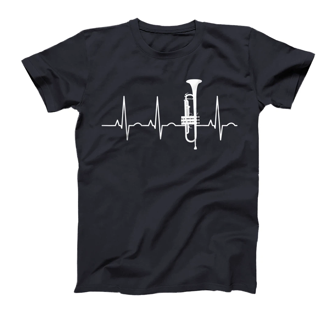 Trumpeter Heartbeat Trumpet Player Music Jazz Gift T-Shirt