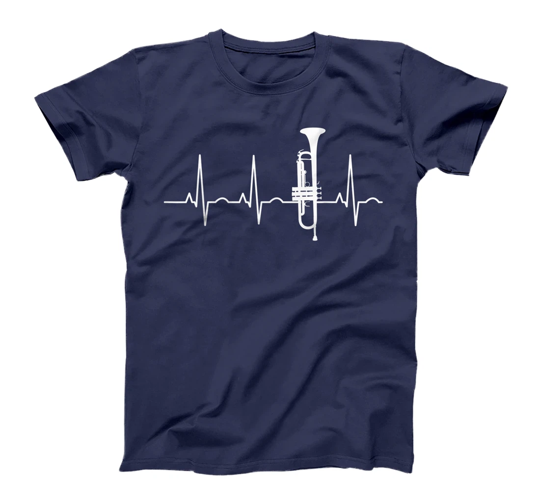 Trumpeter Heartbeat Trumpet Player Music Jazz Gift T-Shirt