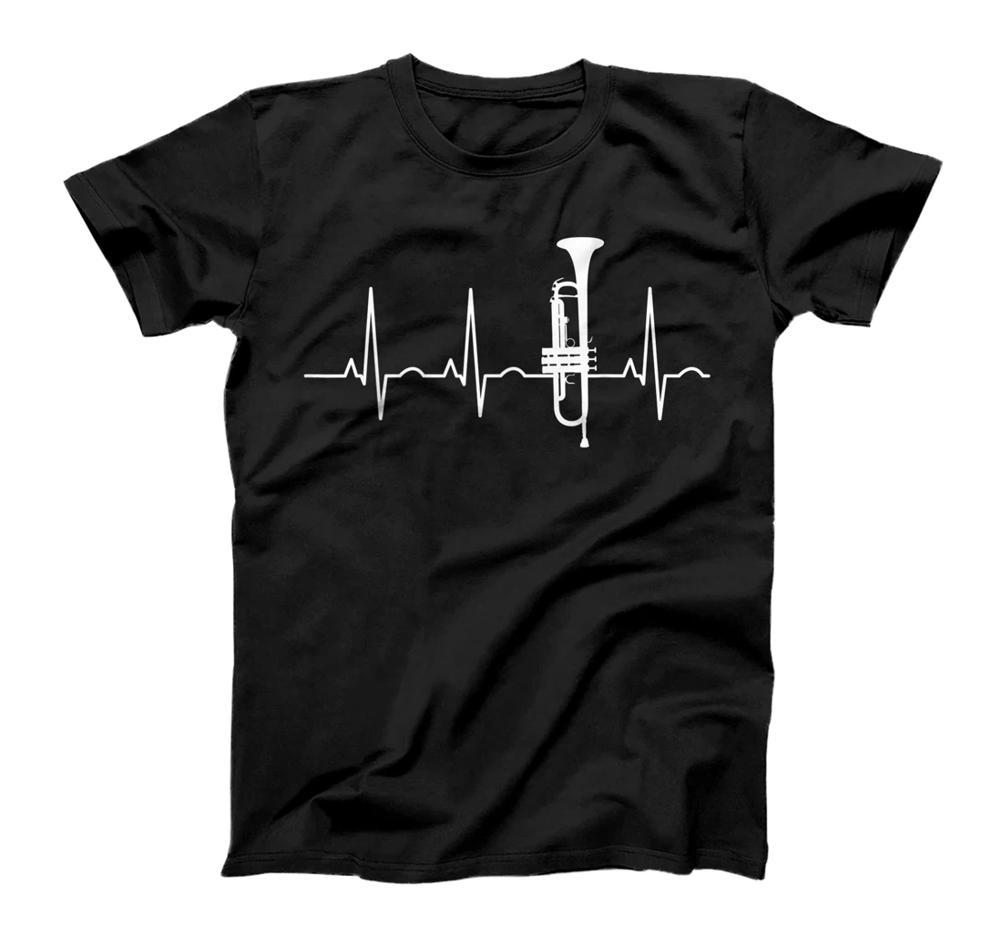 Trumpeter Heartbeat Trumpet Player Music Jazz Gift T-Shirt