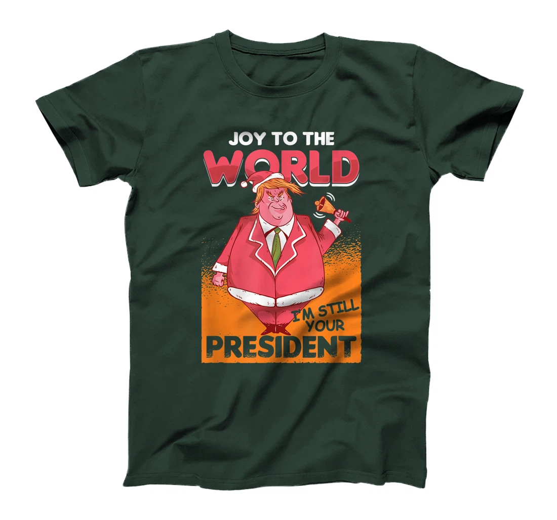 Joy To The World Trump President Santa Claus US Xmas Gift T-Shirt