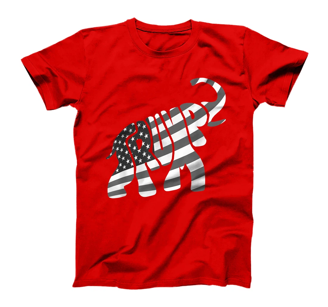 Cute Trump Gift | Proud American Flag Elephant For Men Women T-Shirt