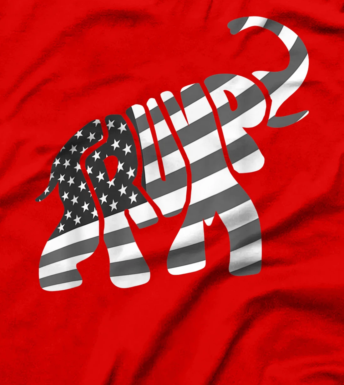 Cute Trump Gift | Proud American Flag Elephant For Men Women T-Shirt