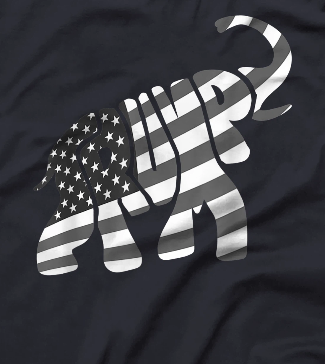 Cute Trump Gift | Proud American Flag Elephant For Men Women T-Shirt