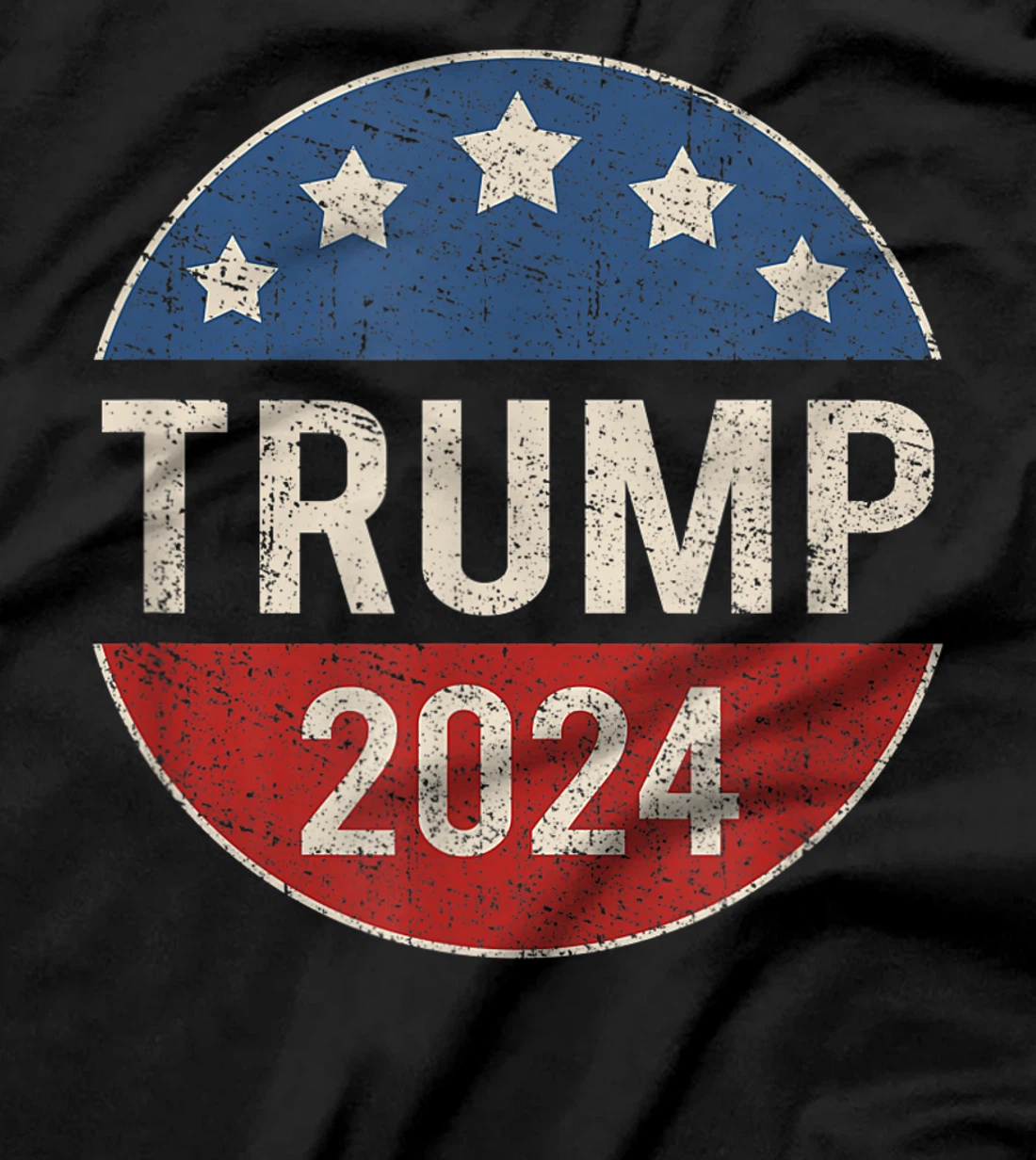 Trump 2024 Retro Campaign Button Re Elect President Trump T-Shirt