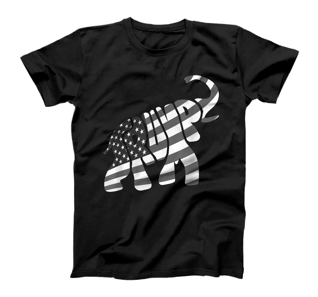 Cute Trump Gift | Proud American Flag Elephant For Men Women T-Shirt