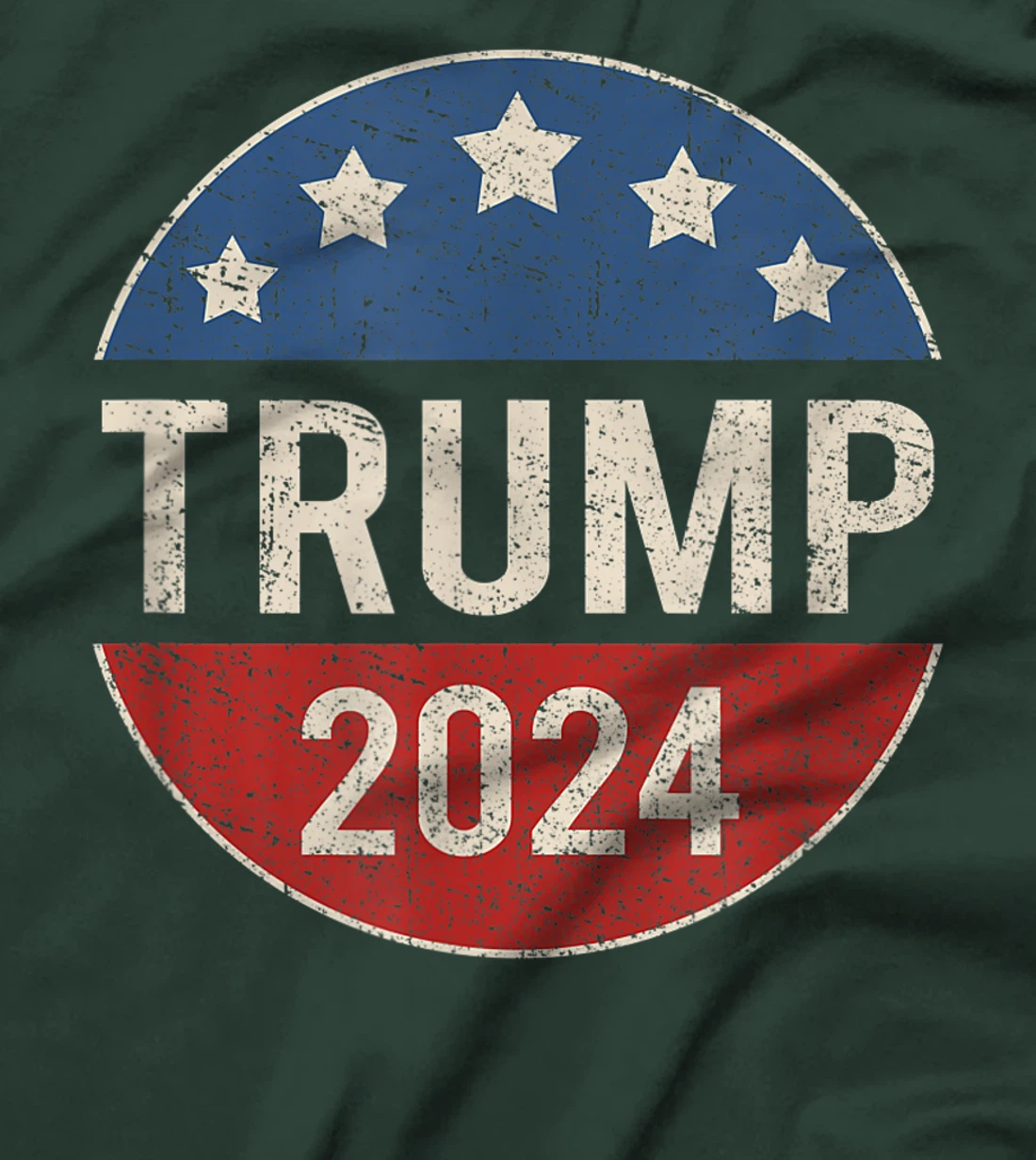 Trump 2024 Retro Campaign Button Re Elect President Trump T-Shirt