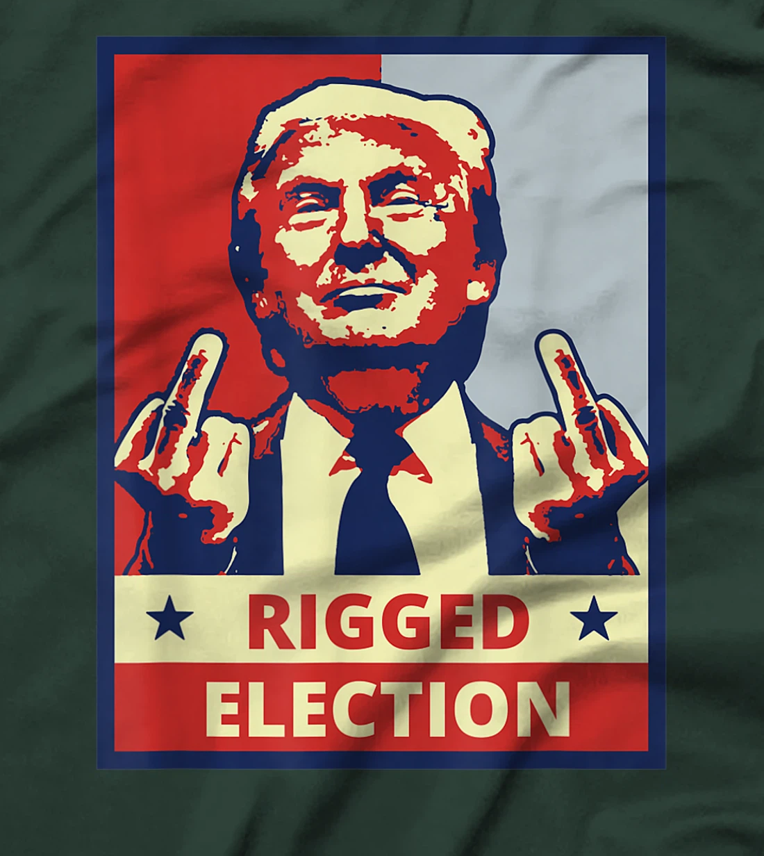Donald Trump Rigged Election - Voter Fraud Pro Trump Finger T-Shirt