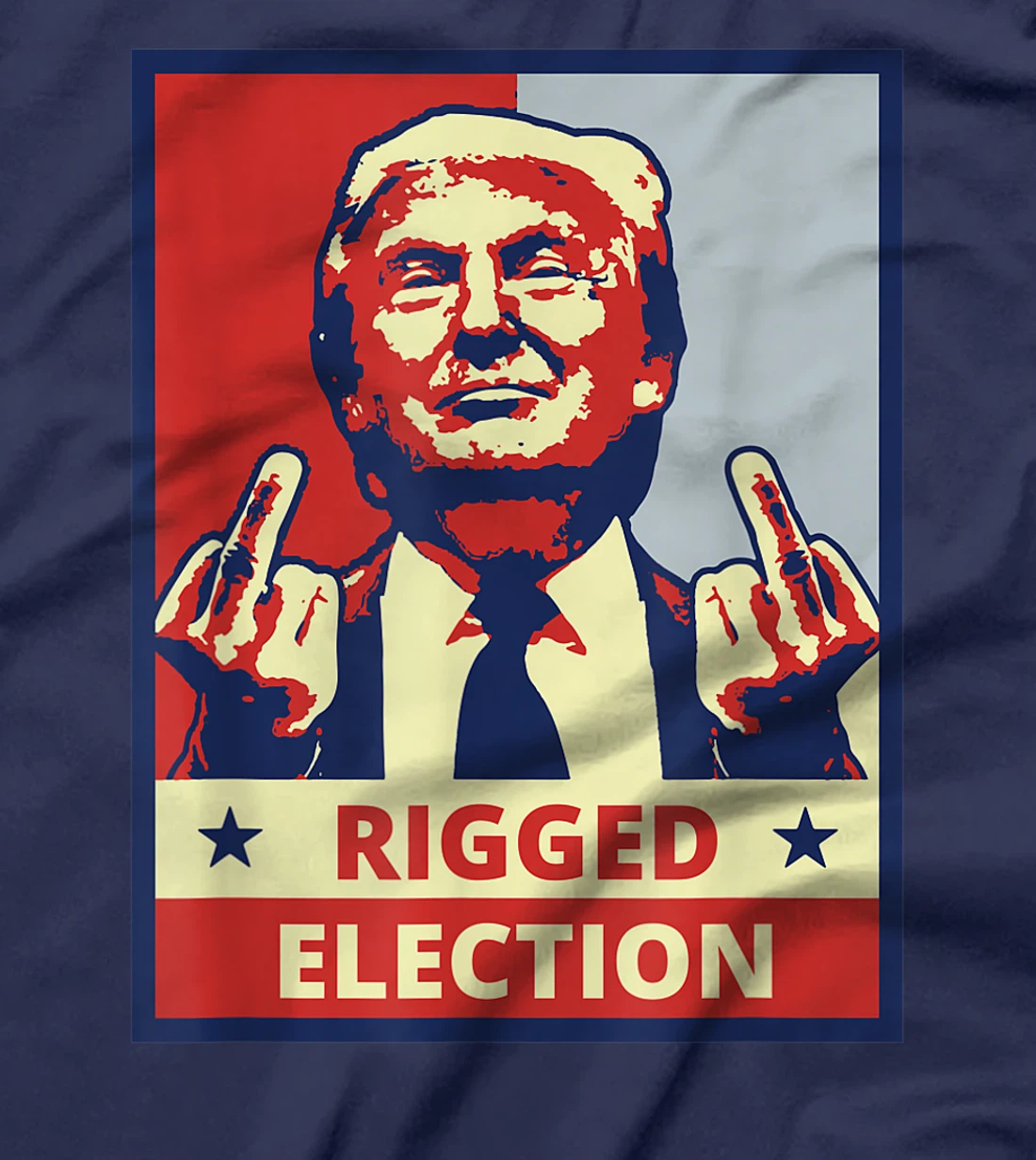 Donald Trump Rigged Election - Voter Fraud Pro Trump Finger T-Shirt