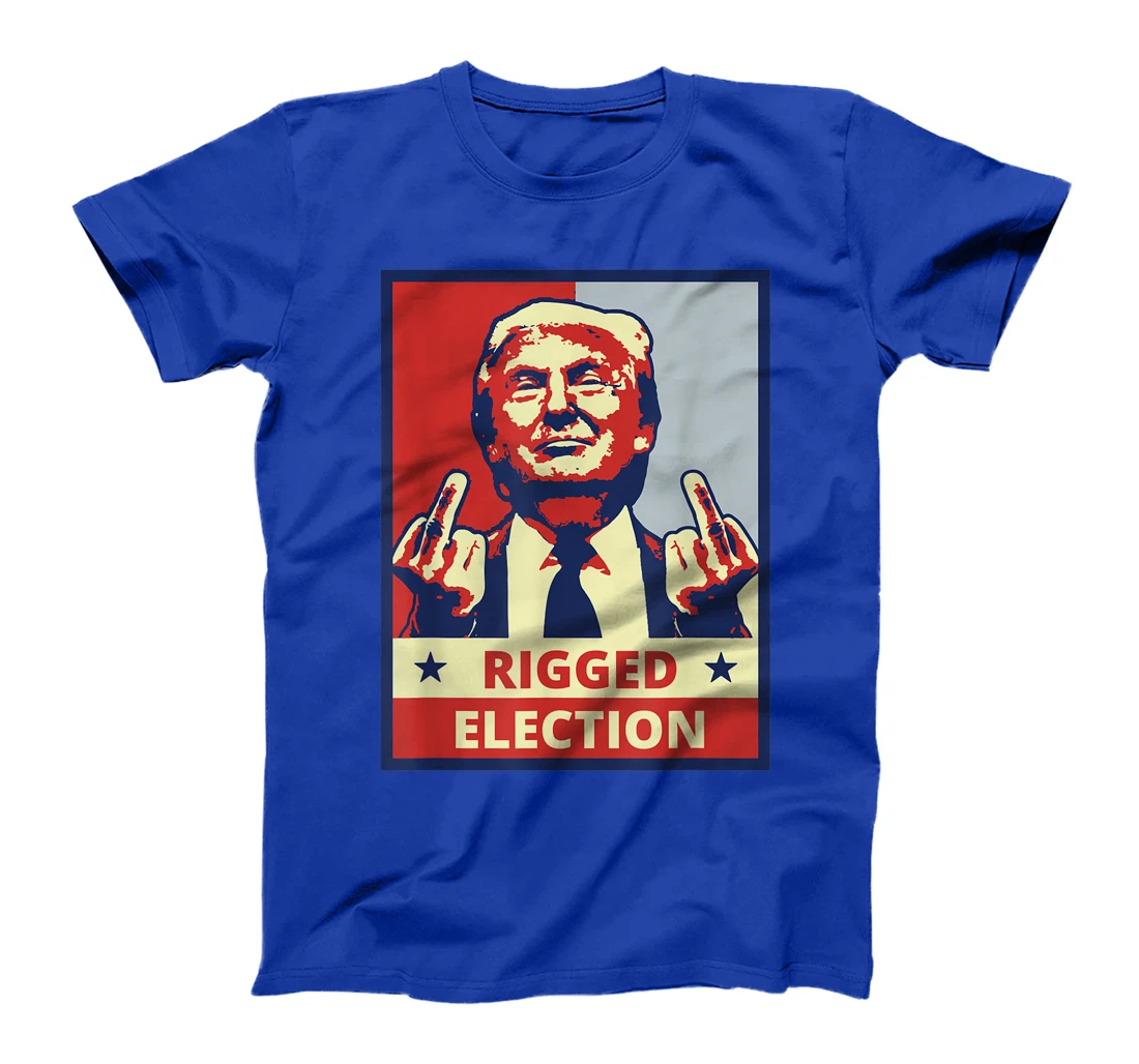 Donald Trump Rigged Election - Voter Fraud Pro Trump Finger T-Shirt