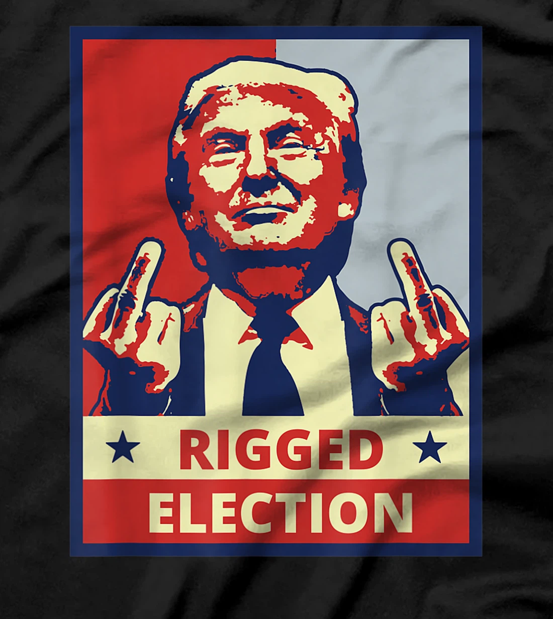 Donald Trump Rigged Election - Voter Fraud Pro Trump Finger T-Shirt