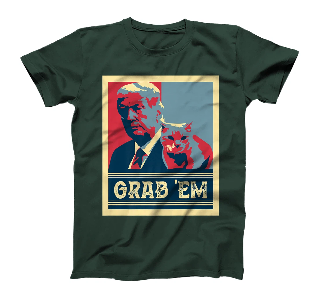 Grab Em Vote Pro Donald Trump Cat Republican Conservative Premium T-Shirt