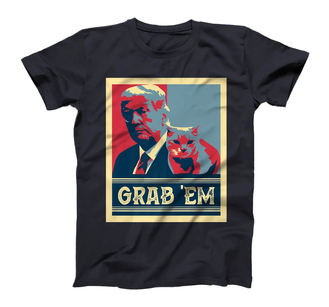 Grab Em Vote Pro Donald Trump Cat Republican Conservative Premium T-Shirt