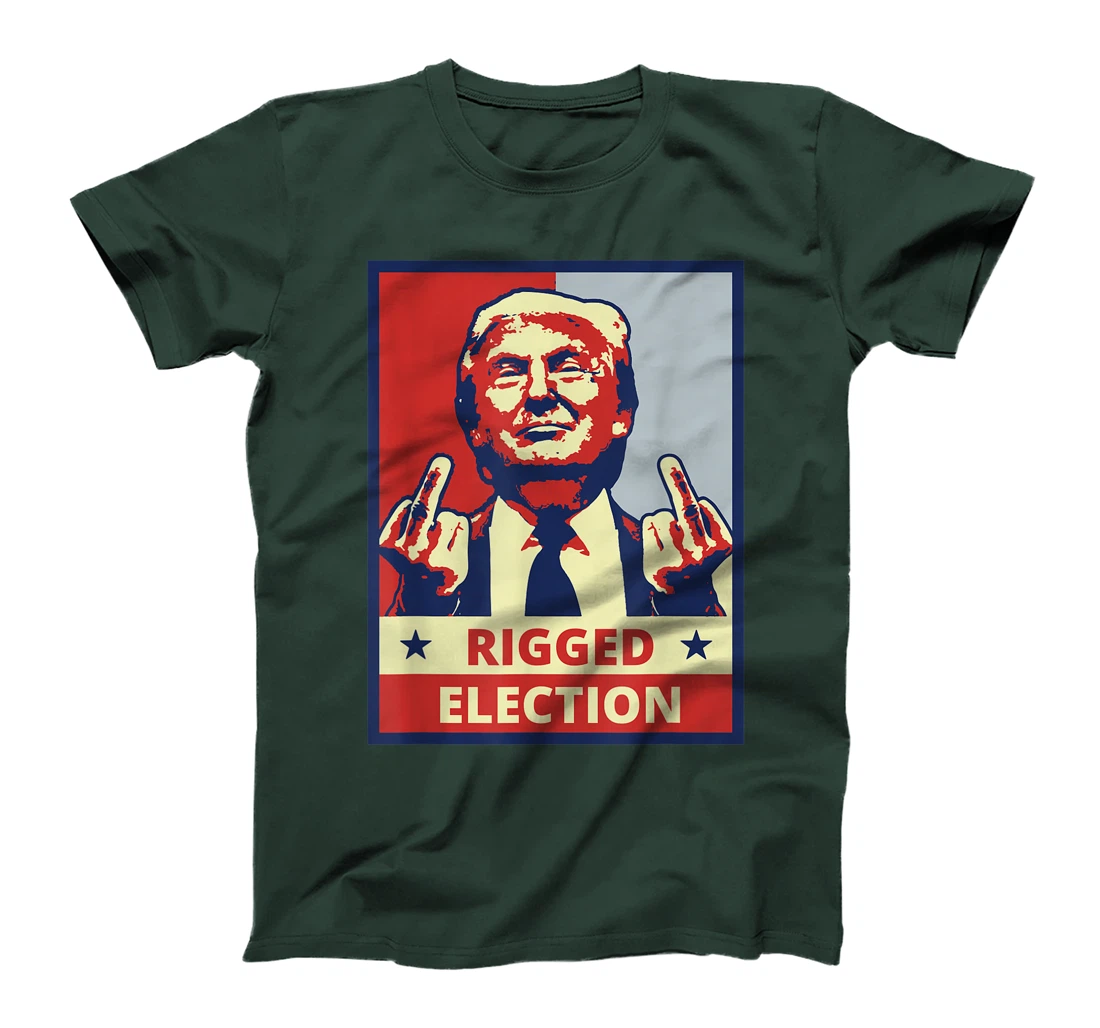 Donald Trump Rigged Election - Voter Fraud Pro Trump Finger T-Shirt