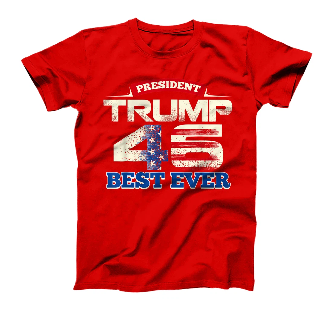 President Trump 46 Best Ever American Flag Vintage T-Shirt