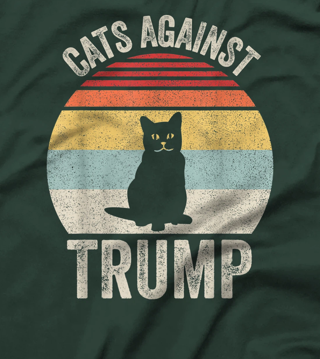 Vintage Retro Cats Against Trump Cranky Cat Funny Anti Trump T-Shirt