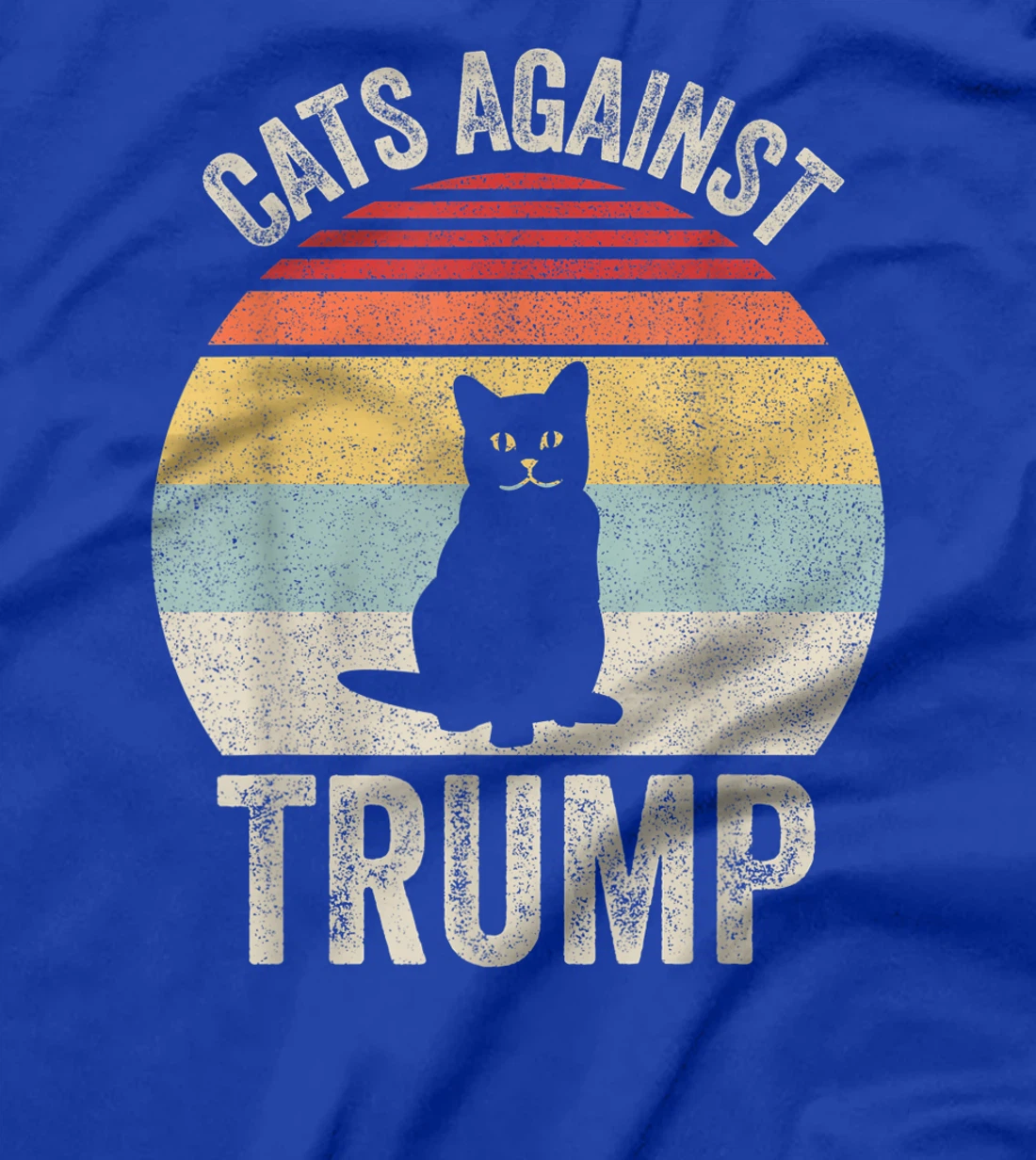 Vintage Retro Cats Against Trump Cranky Cat Funny Anti Trump T-Shirt