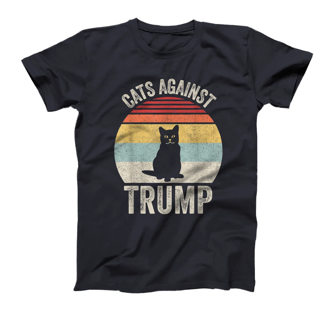 Vintage Retro Cats Against Trump Cranky Cat Funny Anti Trump T-Shirt