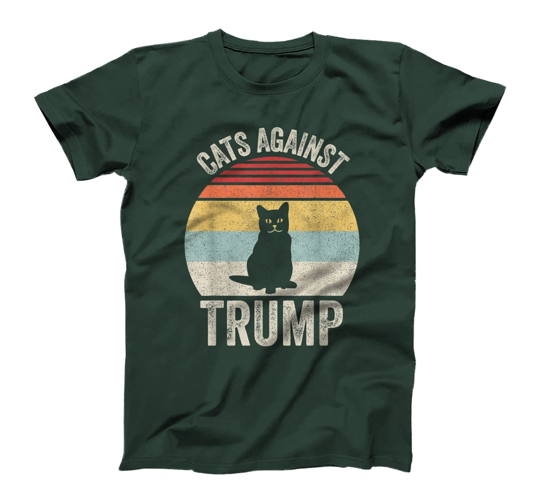 Vintage Retro Cats Against Trump Cranky Cat Funny Anti Trump T-Shirt