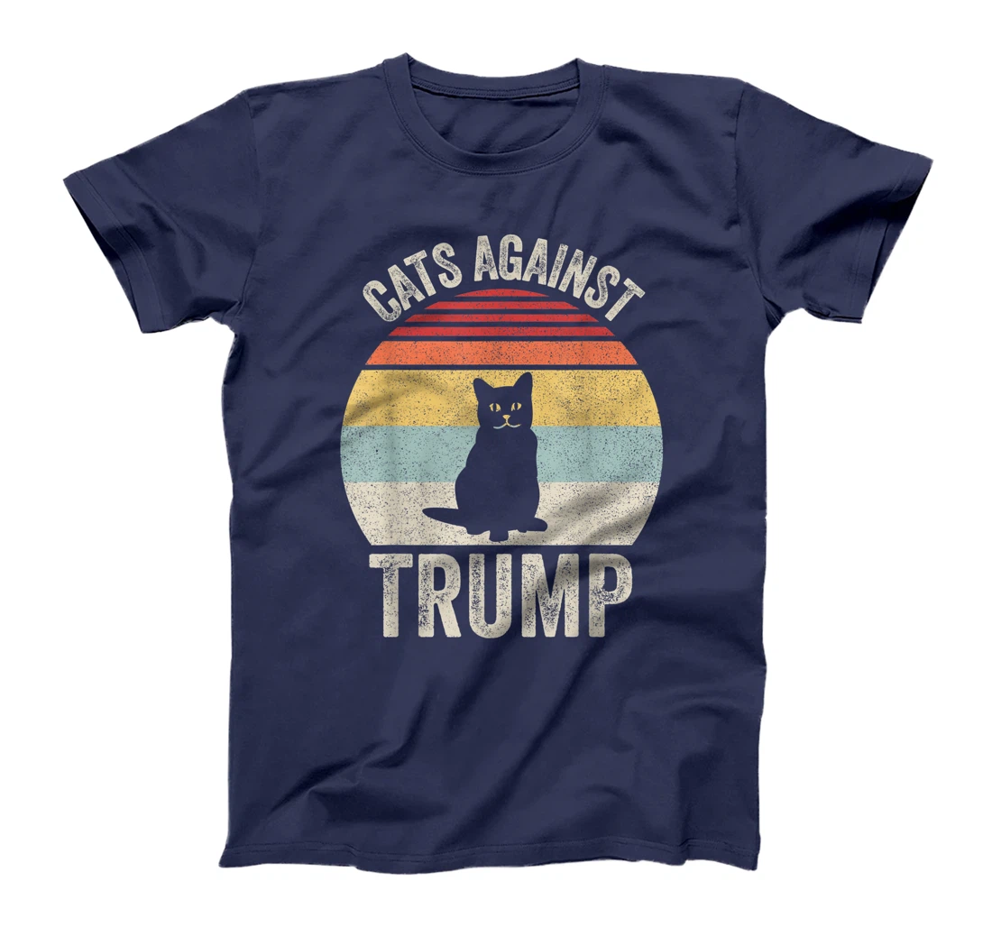 Vintage Retro Cats Against Trump Cranky Cat Funny Anti Trump T-Shirt