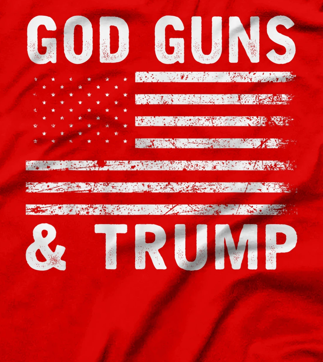 God Guns And Trump 2nd Amendment Flag Vintage Retro T-Shirt